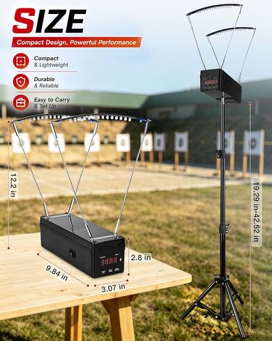 Projectile Speed Chronograph - Optical Velocity Meter with Bluetooth App, 0–9999 ft/s Speed Measuring Device, Adjustable Stand, Data Storage for Multiple Testing Needs in Kuwait