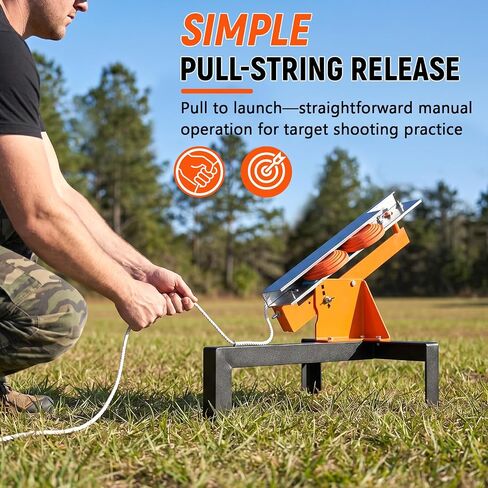 Buzzlett Pull-Cord Clay Pigeon Thrower Machine for Clay Shooting Practice in Saudi Arabia