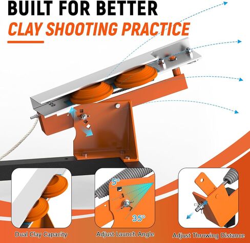 Buzzlett Pull-Cord Clay Pigeon Thrower Machine for Clay Shooting Practice in Saudi Arabia