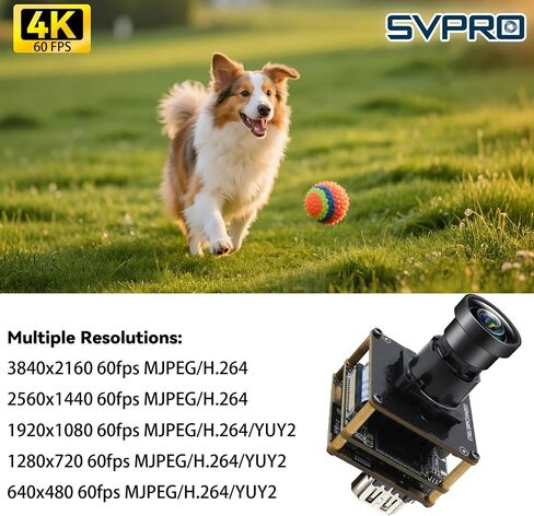 SVPRO 4K 60fps HDMI USB3.0 Camera Module with M16 2.8mm Lens, Wide Angle 110° IMX678 H.264 Type-C Computer Webcam Board for Windows Linux MacOS Andriod in Saudi Arabia