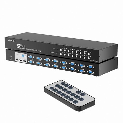 16 Port VGA KVM Switch + 16 VGA KVM Cable in Saudi Arabia