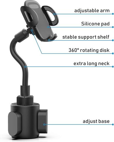 Phone Holders for Your Car, Adjustable Gooseneck Cup Car Phone Holder in Kuwait