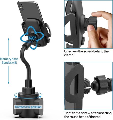 Phone Holders for Your Car, Adjustable Gooseneck Cup Car Phone Holder in Kuwait