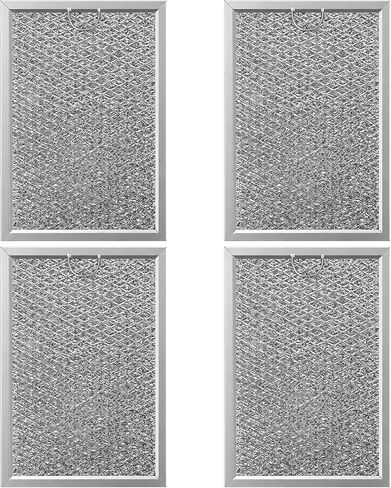 4PCS Grease Filter Fits for GE JVM7195SK6SS, PNM9216SK5SS, JVM7195EK5ES, JNM7196DK5BB, JVM7195DK5WW, JNM7196SK6SS, Microwave Filter Replacement for Efficient Filtration and Improved Ventilation in Saudi Arabia