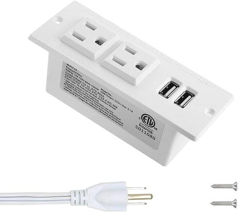 Desktop Power Strip with 2 Outlets 2 USB 2.1A Insert Mounting Built in Desk Table Sofa Cabinet Nightstand in Saudi Arabia