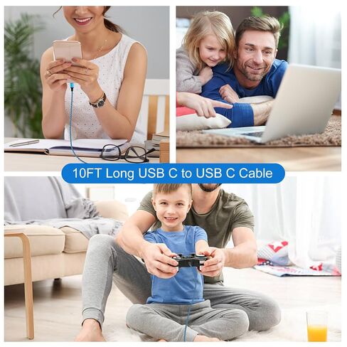 Samsung A16 A37 Charger Cable 10FT, 2 Pack Extra Long USB C to USB C Power in Saudi Arabia