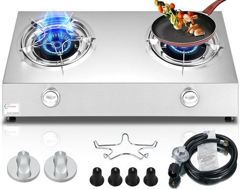 Horynar Propane Stove 2 Burner Auto Ignition Gas Stove 26000 BTU in Kuwait