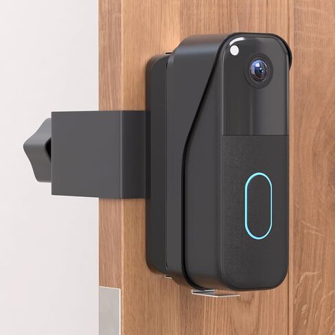 Anti-Theft Doorbell Mount for Blink Video Doorbell Camera(2021 1st & 2nd Gen), No-Drill Adjustable Angle Mount Bracket, 40° to 140°, Ideal for Apartments, Rental Homes & Offices - Black in Kuwait
