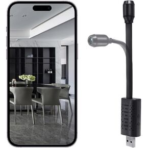 أصغر كاميرا مخفية لاسلكية USB، كاميرات تجسس مخفية، دقة عالية 1080 بكسل كاميرا مربية لاسلكية صغيرة لكشف الحركة لأمن المنزل، الغرفة، الحيوانات الأليفة، الطفل in Kuwait