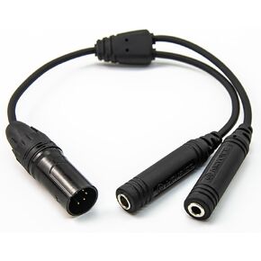 AIRVOICE GA مقابس إلى 5 Pin XLR سماعة رأس، PJ-068 PJ-055 إلى XLR، أسود in Kuwait