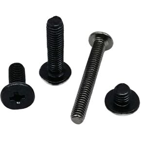 50pcs M1.2 M1.4 M1.6 M2 M2.5 M3 M4 Black Small Ultra Thin Wafer Flat Head Screw Bolt for Laptop Notebook Phone Glasses(3mm,M1.6) in Saudi Arabia