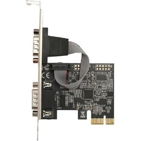 PCIE Serial DB9 Port Card, PCIe RS232 Expansion Card with 2 Ports, ASIX AX99100 Chip, Compatible with for Linux in Saudi Arabia