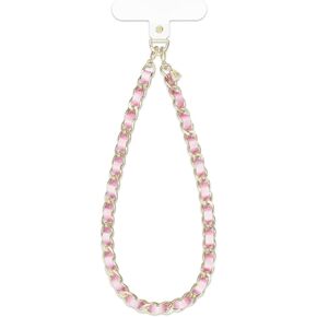 VELVET CAVIAR Leather Chain Phone Charm Wrist Strap - Cute Lanyard Accessory for Women - Fits all Phone Cases (Pink Pearl) in Saudi Arabia