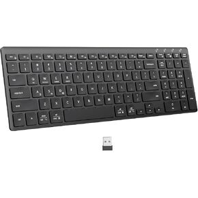 INFINMIND Wireless Ultra Slim Bluetooth Keyboard with Multi-Device Compatibility, Number Pad, Ergonomic Design, PC Computer Compact Keyboard for Windows, Mac, Laptop, Android in Saudi Arabia