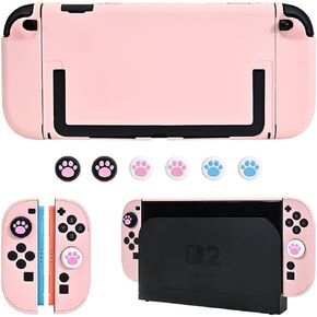 DLseego Switch Full Protective Case Cover Design for Nintendo Switch Joy-Con Controllers with Glass Screen Protector, Anti-Scratch [Baby Skin Touch] Grip Cover - Purple in Saudi Arabia