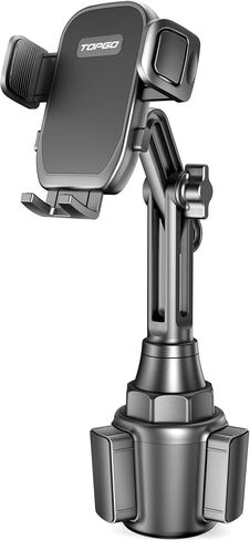Cup Holder Phone Mount, [No Shaking & Height-Adjustable Pole] Cup Phone Holder for Car, Cell Phone Cradle for iPhone iPhone14, Samsung and More Smart Phone(Black) in Saudi Arabia