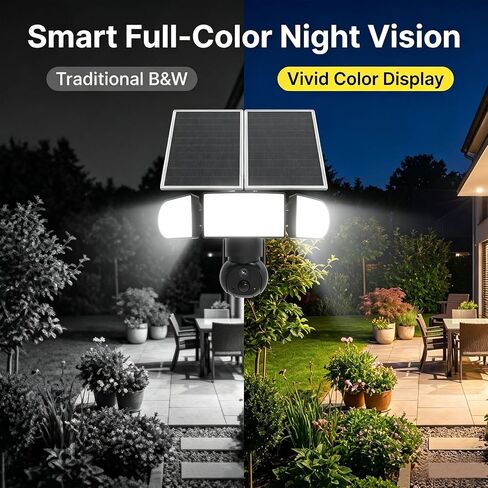 AQ9 Solar Security Camera Wireless with Dual-Brightness Floodlight in Saudi Arabia