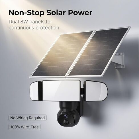 AQ9 Solar Security Camera Wireless with Dual-Brightness Floodlight in Saudi Arabia