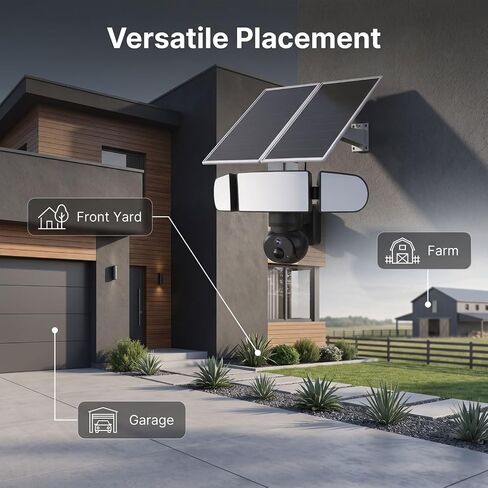AQ9 Solar Security Camera Wireless with Dual-Brightness Floodlight in Saudi Arabia