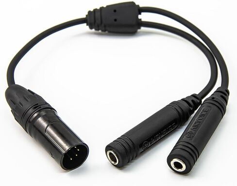 AIRVOICE GA مقابس إلى 5 Pin XLR سماعة رأس، PJ-068 PJ-055 إلى XLR، أسود in Kuwait