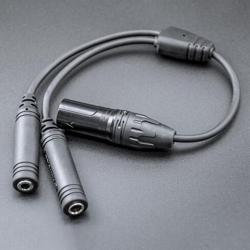 AIRVOICE GA مقابس إلى 5 Pin XLR سماعة رأس، PJ-068 PJ-055 إلى XLR، أسود in Kuwait