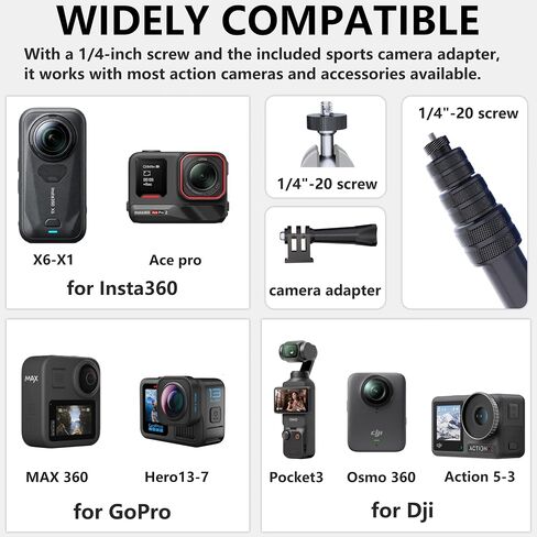 Aluminum Alloy Motorcycle Camera Mount for Insta360 GoPro DJI in Kuwait