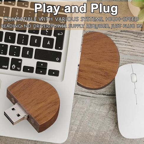 Wood USB Flash Drive with Wooden Gift Box TATMOHIK 64GB USB 3.0 Round Shape Wood Flash Drive Box Walnut Wooden Thumb Drive for Keepsakes for Wedding/Birthday/Valentines Day in Kuwait