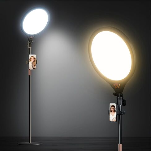 Ring Light with Stand, 14" Professional LED Camera Lighting for Video Recording, Adjustable Height Content Creator Essentials Kit, Selfie Ring Light for TikTok YouTube in Saudi Arabia