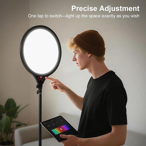 Ring Light with Stand, 14" Professional LED Camera Lighting for Video Recording, Adjustable Height Content Creator Essentials Kit, Selfie Ring Light for TikTok YouTube in Saudi Arabia