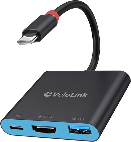 محول usbc إلى hdmi 4k120hz+USB a 3.2+منفذ شحن PD، محطة إرساء من النوع C لسطح البخار/Rog Ally/Mac/الكمبيوتر المحمول، USB c HDMI مع منفذ PD متوافق مع MacBook وأجهزة الكمبيوتر المحمولة in Saudi Arabia