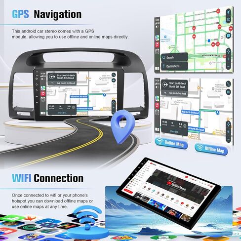 Naifay Android Car Radio for Toyota Camry 2002 2003 2004 2005 2006 in Saudi Arabia