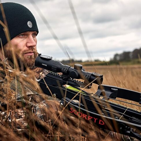 Hawke XB30 Pro 1–5x24 Crossbow Scope – Speed-Selector (215–450 FPS), Illuminated SR Reticle, 30 mm Tube, Fully Multi-Coated, Waterproof & Fogproof in Saudi Arabia
