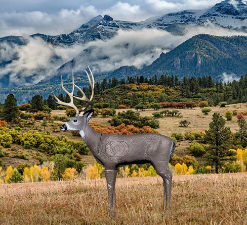Delta McKenzie 1/3rd Size Mule Deer 3D Archery Target - Premium Pro-Foam Self-Healing Bowhunting Practice Target with Scoring Rings - Realistic, Portable 16lb Deer Target for Compound & Crossbows in Saudi Arabia