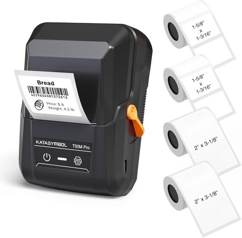 SUPVAN T50M Pro Bluetooth Label Maker Machine with Tape, Black in Saudi Arabia