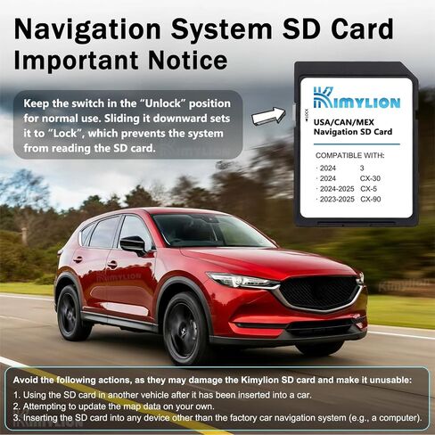 Navigation SD Card for Select 2023-2025 Mazda, KMV666EZ1C, USA/CAN/MEX Maps in Saudi Arabia