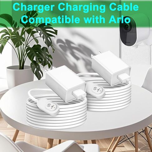 Arlo Camera Charger 2 Pack 10FT Compatible with Arlo Pro 5S 2K, Pro 4, Pro 3, Ultra 2, Ultra, Floodlight, Go 2 Cameras, arlo Magnetic Charging Cable Outdoor Weather Resistant Connector Power Adapter in Kuwait