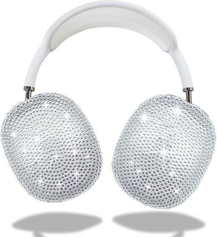 Crystal Cover for Airpods Max, Bling Rhinestone Apple Headphone Case Sparkling Cute Glitter Airpod pro max Ear Covers Protective Accessories in Saudi Arabia