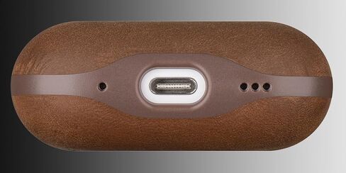LOPIE Crazy Horse Leather Case for AirPods Pro 3rd Generation - Dark Brown in Kuwait