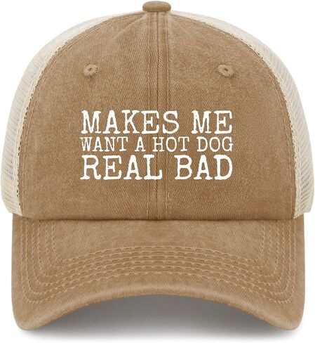 Makes Me Want a Hot Dog Real Bad Hat Trucker Hat Men Dad Hat Gifts in Saudi Arabia