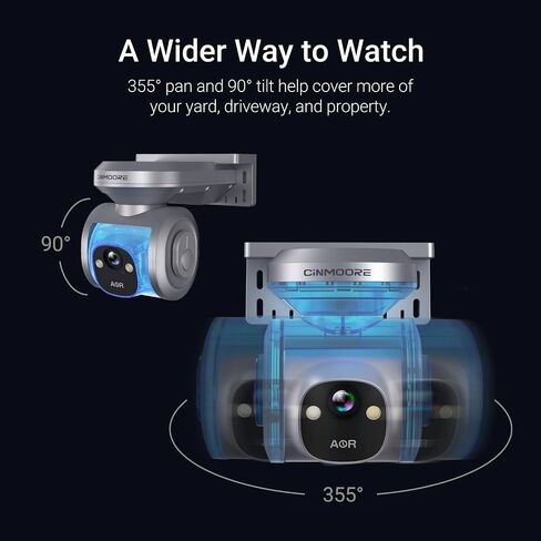 4MP 5G/2.4G Solar Security Camera Outdoor 2.5K QHD, 24/7 Recording, 8W Solar Panel Powered, Pan Tilt AI Person/Animial/Vehicle Tracking, Color Night Vision, IP65 Cold-Resistant in Saudi Arabia