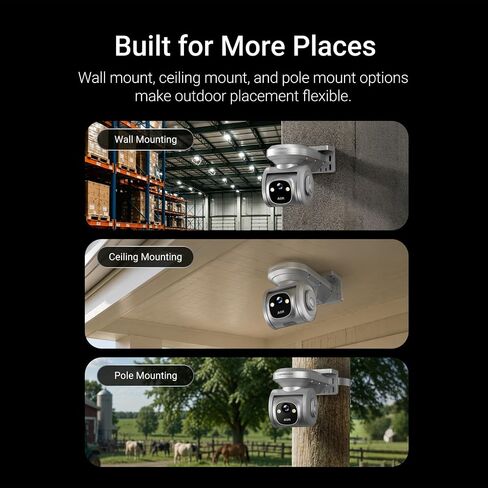 4MP 5G/2.4G Solar Security Camera Outdoor 2.5K QHD, 24/7 Recording, 8W Solar Panel Powered, Pan Tilt AI Person/Animial/Vehicle Tracking, Color Night Vision, IP65 Cold-Resistant in Saudi Arabia