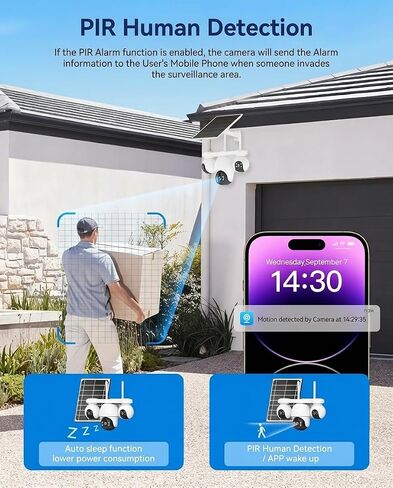 XIAOVV 8MP Triple Lens Security Cameras Wireless Outdoor in Kuwait