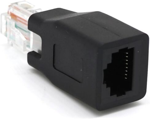 Rj45 Male to Female Adapter Connector for Ethernet Cable, Black in Kuwait