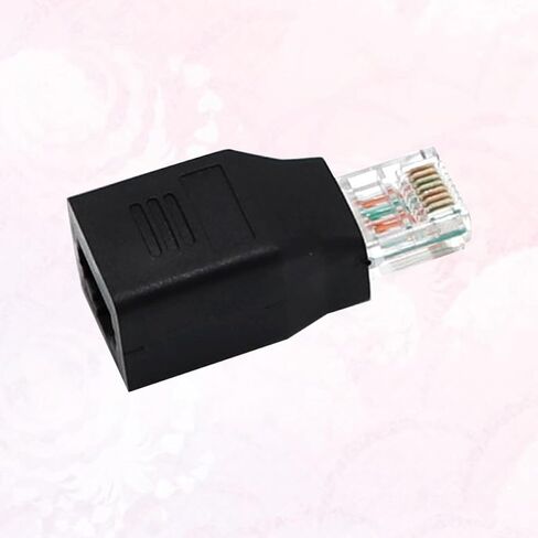 Rj45 Male to Female Adapter Connector for Ethernet Cable, Black in Kuwait