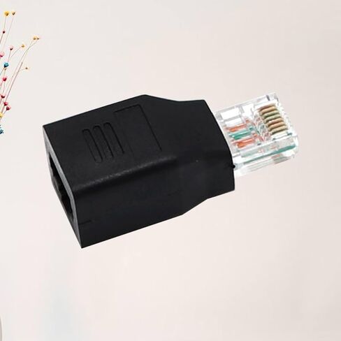Rj45 Male to Female Adapter Connector for Ethernet Cable, Black in Kuwait