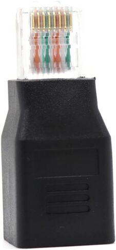 Rj45 Male to Female Adapter Connector for Ethernet Cable, Black in Kuwait