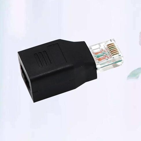 Rj45 Male to Female Adapter Connector for Ethernet Cable, Black in Kuwait