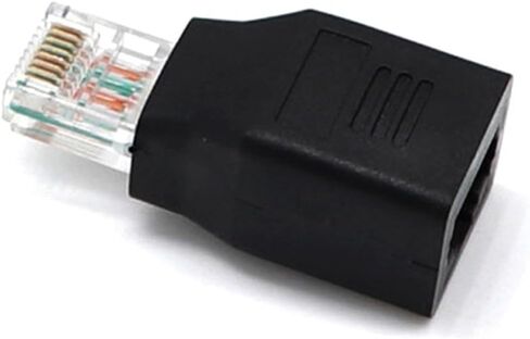 Rj45 Male to Female Adapter Connector for Ethernet Cable, Black in Kuwait