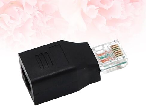 Rj45 Male to Female Adapter Connector for Ethernet Cable, Black in Kuwait