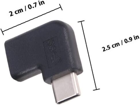 2pcs Right Angled USB Type C Male to Female Connector Adapter Extender in Kuwait